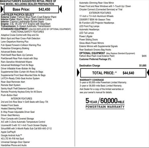 2025 Chrysler Pacifica PACIFICA SELECT
