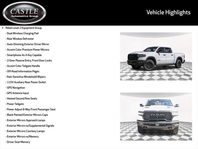 2025 RAM Ram 1500 RAM 1500 REBEL CREW CAB 4X4 57 BOX