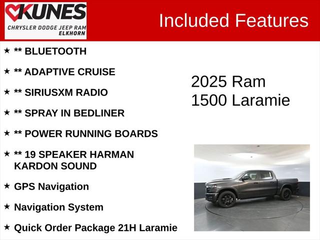 2025 RAM Ram 1500 RAM 1500 LARAMIE CREW CAB 4X4 57 BOX