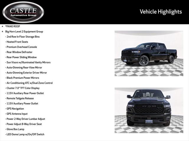 2025 RAM Ram 1500 RAM 1500 BIG HORN CREW CAB 4X4 57 BOX
