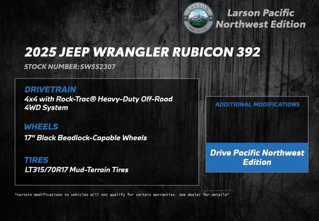 2025 Jeep Wrangler WRANGLER 4-DOOR RUBICON 392