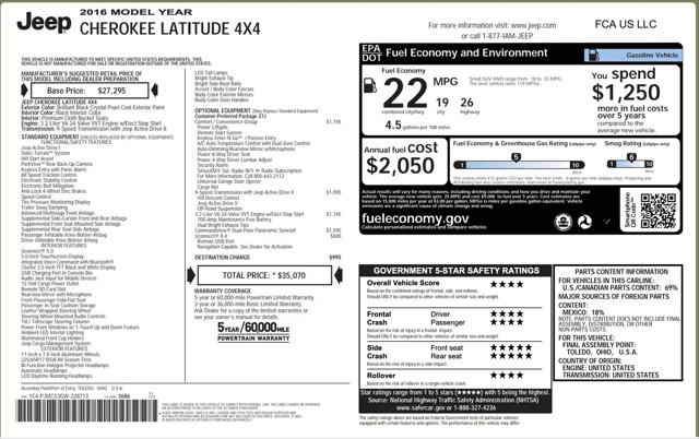 2016 Jeep Cherokee Latitude