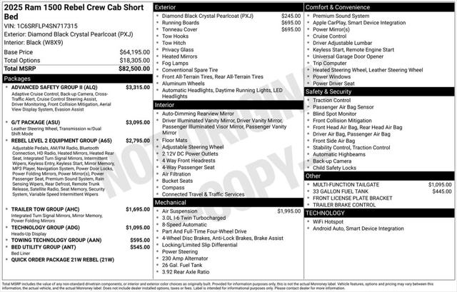 2025 RAM Ram 1500 RAM 1500 REBEL CREW CAB 4X4 57 BOX