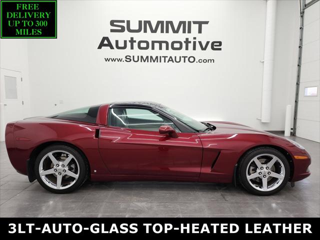 2007 Chevrolet Corvette Coupe: 3LT-AUTO-HEATED LEATHER-GLASS TOP-CORSA EXHAUST-NON SMOKE