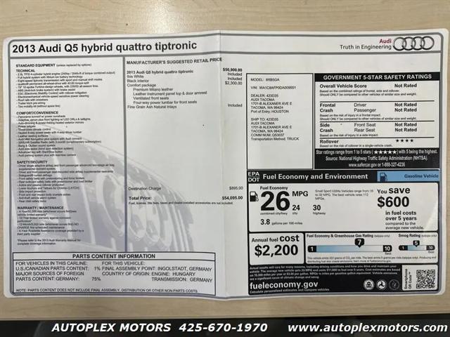 2013 Audi Q5 2.0T Prestige