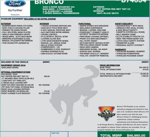 2022 Ford Bronco Badlands