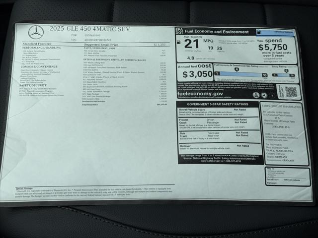 2025 Mercedes-Benz GLE GLE 450 4MATIC