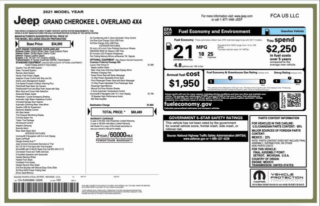 2021 Jeep Grand Cherokee L Overland 4x4