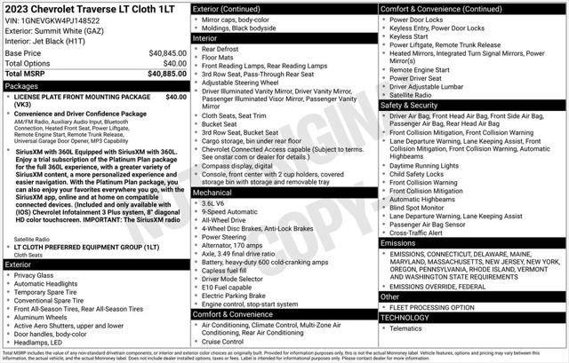 2023 Chevrolet Traverse AWD LT Cloth