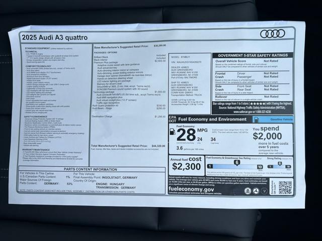 2025 Audi A3 Premium Plus 40 TFSI quattro S tronic