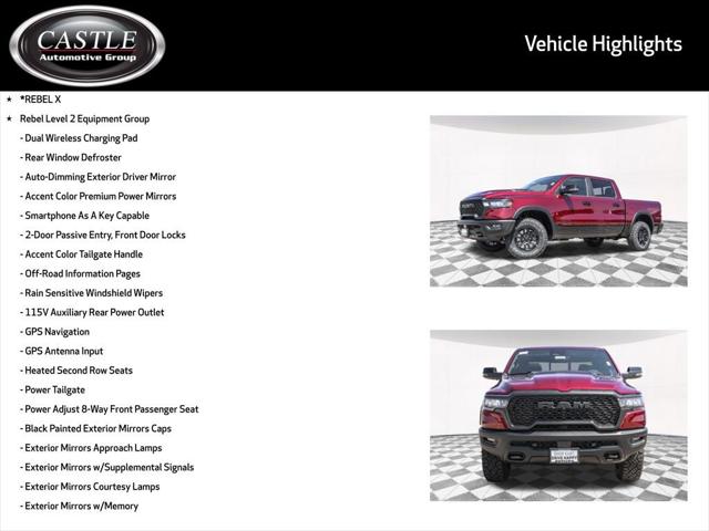 2025 RAM Ram 1500 RAM 1500 REBEL CREW CAB 4X4 57 BOX