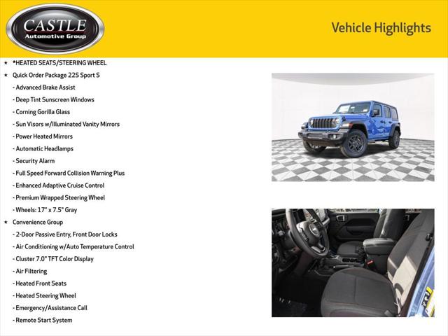 2025 Jeep Wrangler WRANGLER 4-DOOR SPORT S