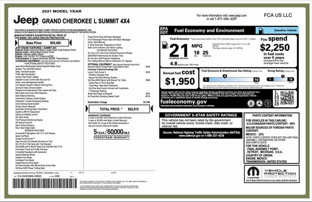 2021 Jeep Grand Cherokee L Summit 4x4
