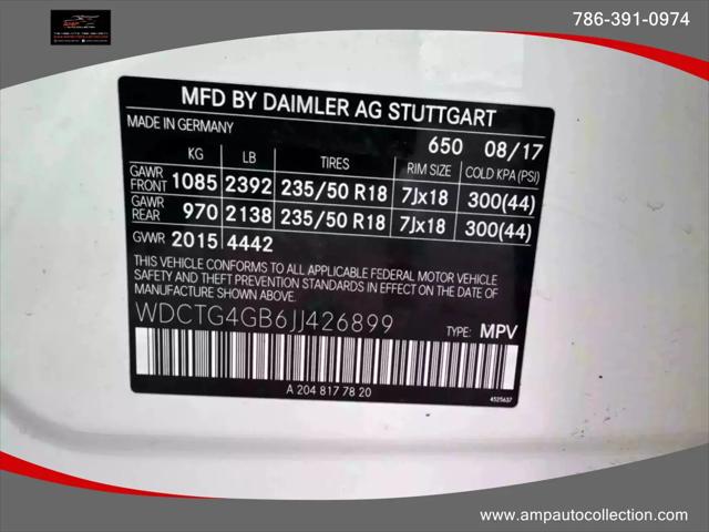 2018 Mercedes-Benz GLA-CLASS GLA 250 4MATIC