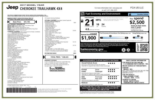 2017 Jeep Cherokee Trailhawk 4x4