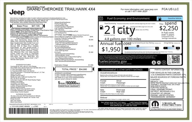 2021 Jeep Grand Cherokee Trailhawk 4X4 2021 Jeep Grand Cherokee Trailhawk 4X4