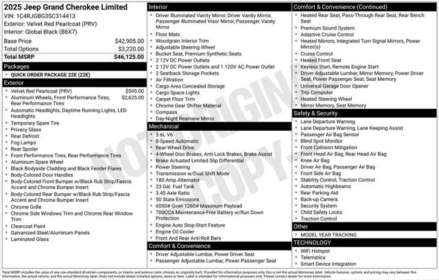 2025 Jeep Grand Cherokee GRAND CHEROKEE LIMITED 4X2