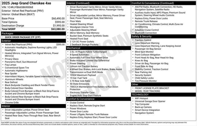 2025 Jeep Grand Cherokee 4xe GRAND CHEROKEE 4xe