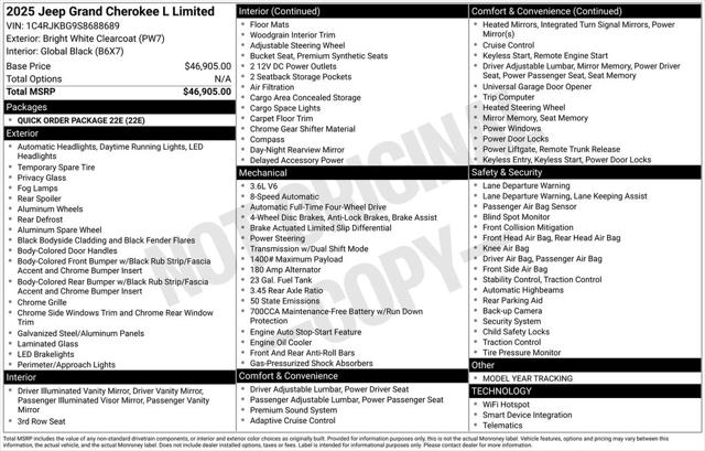 2025 Jeep Grand Cherokee GRAND CHEROKEE L LIMITED 4X4