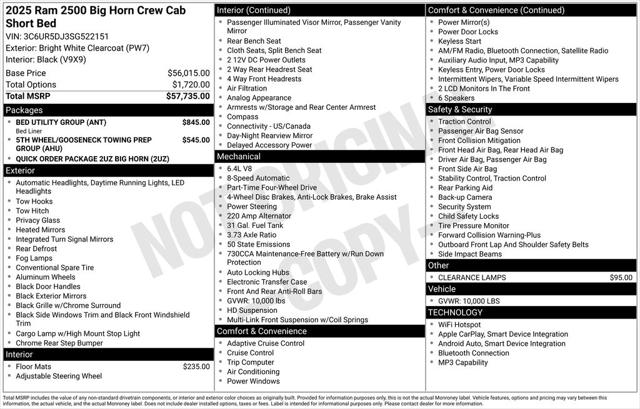 2025 RAM Ram 2500 RAM 2500 BIG HORN CREW CAB 4X4 64 BOX