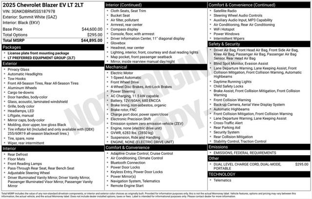 New 2025 Chevrolet Blazer EV For Sale in Tuscumbia, AL