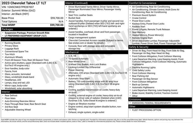 2023 Chevrolet Tahoe 2WD LT 2023 Chevrolet Tahoe 2WD LT