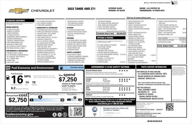 2022 Chevrolet Tahoe 4WD Z71