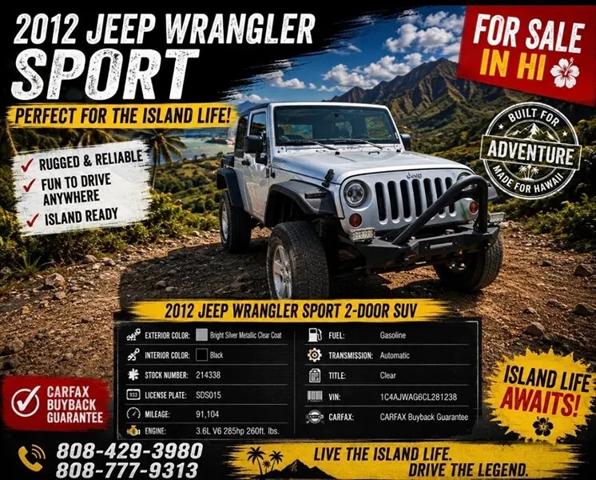 2012 Jeep Wrangler Sport for sale in Honolulu, HI