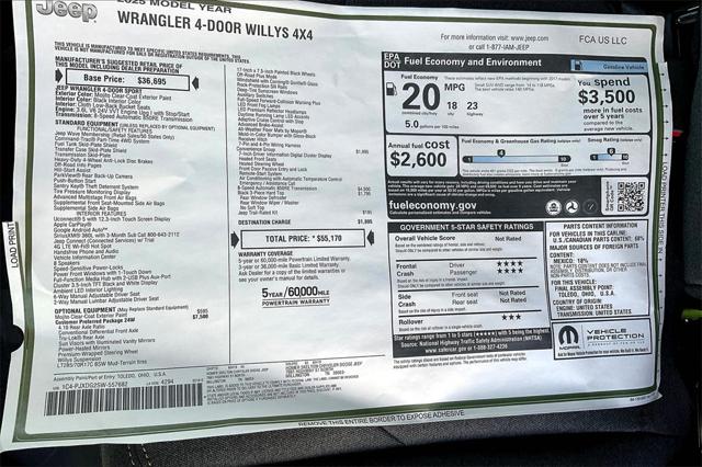 New 2025 Jeep Wrangler For Sale in Millington, TN
