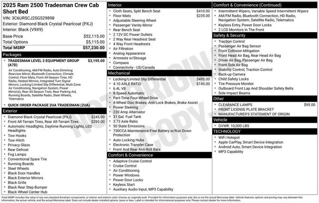 2025 RAM Ram 2500 RAM 2500 TRADESMAN CREW CAB 4X4 64 BOX