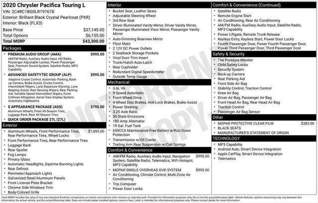 2020 Chrysler Pacifica Touring L