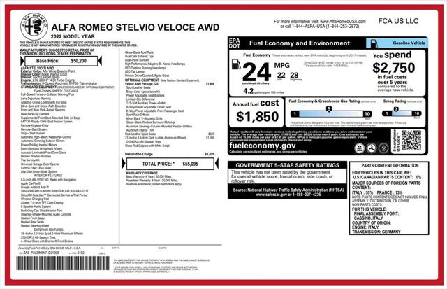 2022 Alfa Romeo Stelvio Veloce Ti AWD