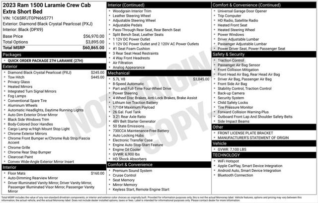 2023 RAM 1500 Laramie Crew Cab 4x4 57 Box