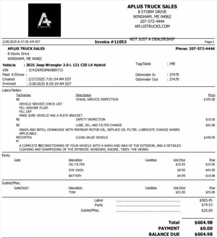 2021 Jeep Wrangler 4xe Unlimited Sahara 4x4