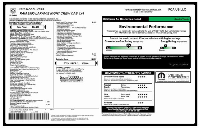 2025 RAM Ram 2500 RAM 2500 LARAMIE CREW CAB 4X4 64 BOX