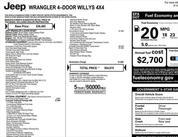 2024 Jeep Wrangler 4-Door Willys 4x4