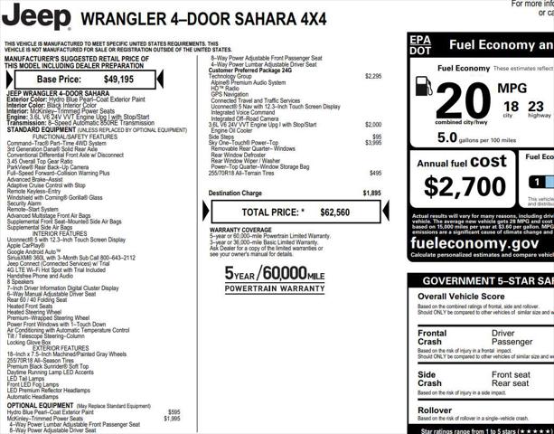 2024 Jeep Wrangler 4-Door Sahara 4x4