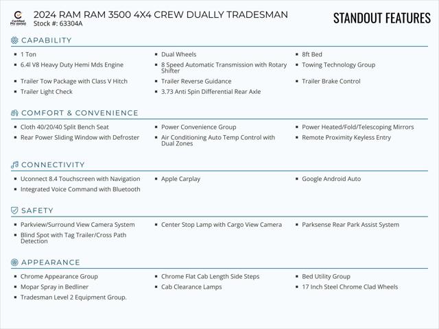 2024 RAM 3500 Tradesman Crew Cab 4x4 8 Box