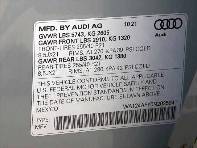 2022 Audi SQ5 Sportback Premium Plus TFSI quattro Tiptronic