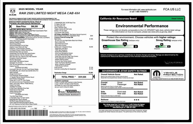 2025 RAM Ram 2500 RAM 2500 LIMITED MEGA CAB 4X4 64 BOX