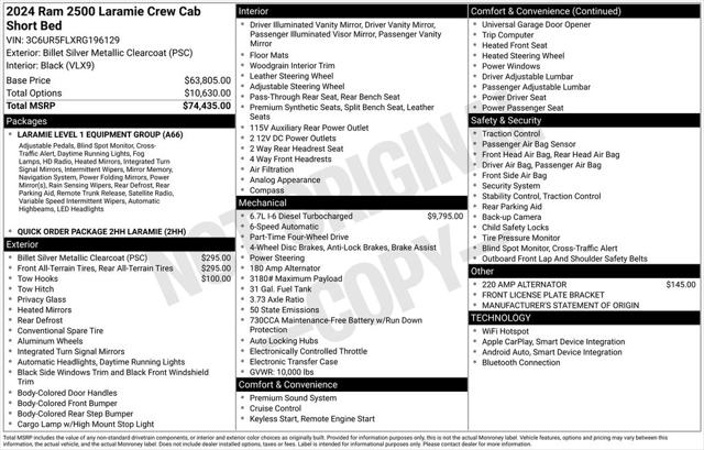 2024 RAM 2500 Laramie Crew Cab 4x4 64 Box