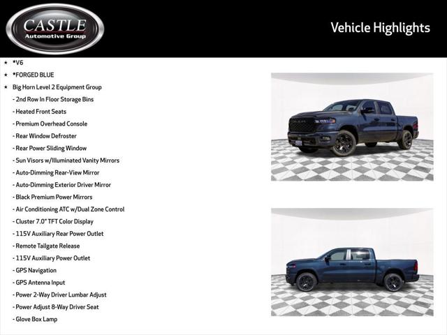 2025 RAM Ram 1500 RAM 1500 BIG HORN CREW CAB 4X4 57 BOX