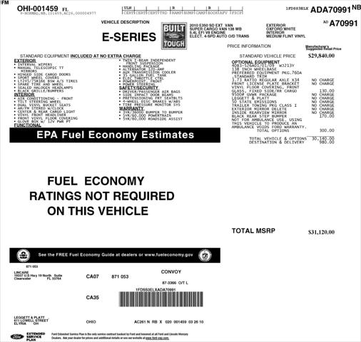 2010 Ford E-350 Super Duty Commercial