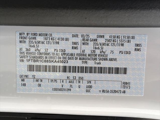 2025 Ford Transit Cargo Van Base