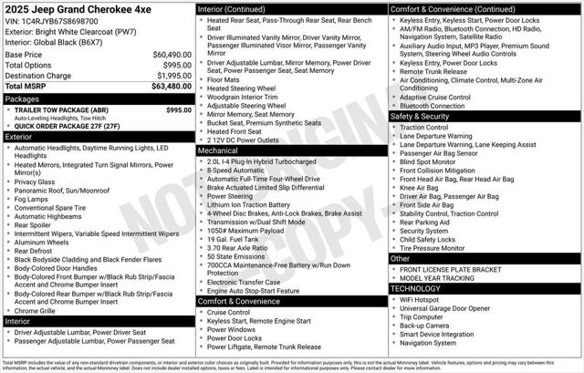 2025 Jeep Grand Cherokee 4xe GRAND CHEROKEE 4xe