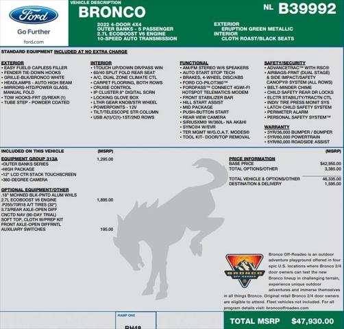 2022 Ford Bronco Outer Banks