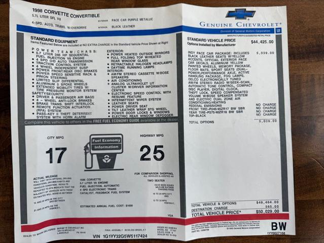 1998 Chevrolet Corvette Unknown