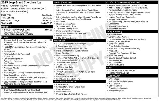 2025 Jeep Grand Cherokee 4xe GRAND CHEROKEE 4xe