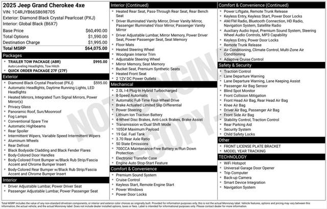 2025 Jeep Grand Cherokee 4xe GRAND CHEROKEE 4xe