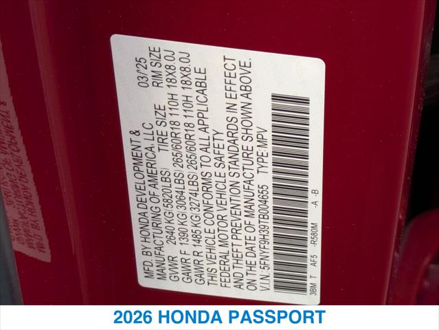 2026 Honda Passport RTL U